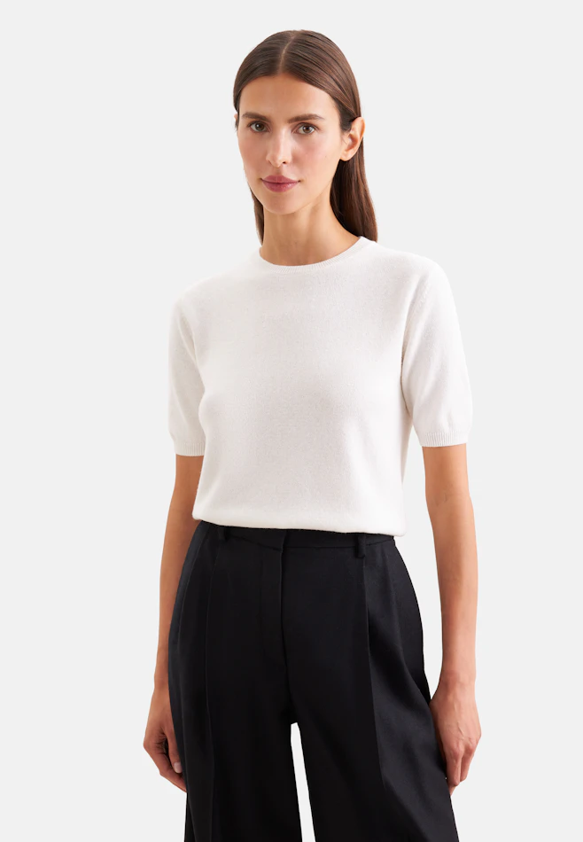 Strickshirt aus reinem Kaschmir in Ecru | Seidensticker Onlineshop
