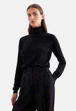Rollkragenpullover aus reinem Kaschmir in Schwarz |  Seidensticker Onlineshop