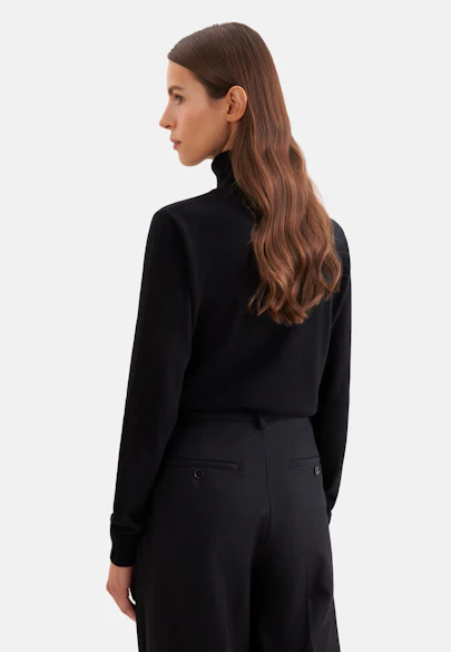 Rollkragenpullover aus reinem Kaschmir in Schwarz |  Seidensticker Onlineshop