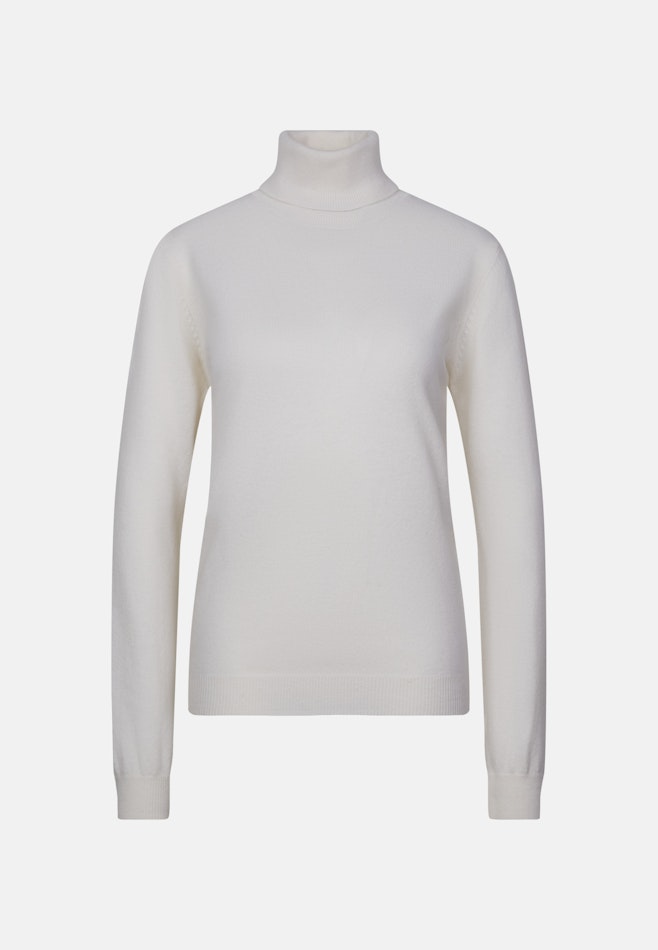 Rollkragenpullover aus reinem Kaschmir in Ecru | Seidensticker Onlineshop