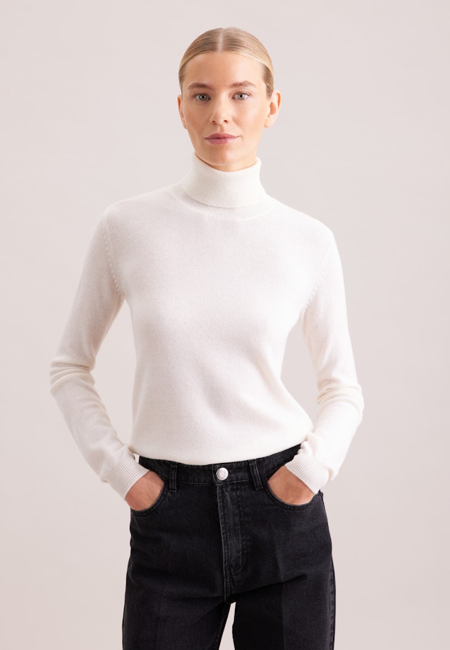 Rollkragenpullover aus reinem Kaschmir in Ecru |  Seidensticker Onlineshop