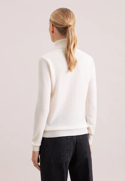 Rollkragenpullover aus reinem Kaschmir in Ecru |  Seidensticker Onlineshop