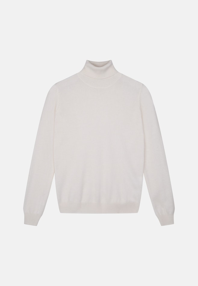 Rollkragenpullover aus reinem Kaschmir in Ecru | Seidensticker Onlineshop