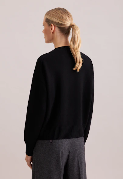 Pullover aus Kaschmir und Wolle in Schwarz |  Seidensticker Onlineshop