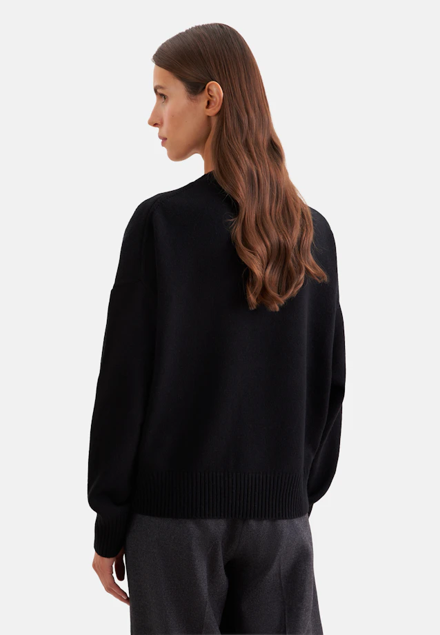 Pullover aus Kaschmir und Wolle in Schwarz |  Seidensticker Onlineshop