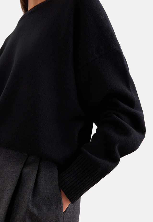 Pullover aus Kaschmir und Wolle in Schwarz |  Seidensticker Onlineshop