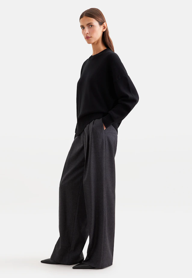 Pullover aus Kaschmir und Wolle in Schwarz |  Seidensticker Onlineshop