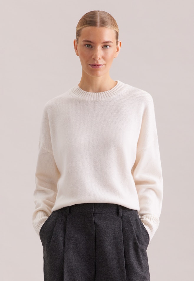 Pull en cachemire et laine dans Ecru | Boutique en ligne Seidensticker