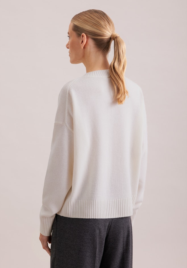 Pullover aus Kaschmir und Wolle in Ecru | Seidensticker Onlineshop