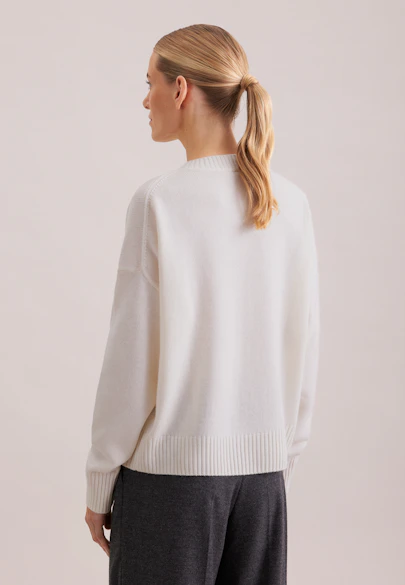 Pullover aus Kaschmir und Wolle in Ecru |  Seidensticker Onlineshop