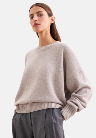 Pullover aus Kaschmir und Wolle in Beige |  Seidensticker Onlineshop