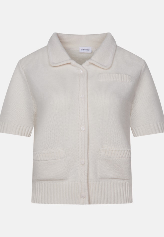 Cardigan aus Kaschmir und Wolle in Ecru | Seidensticker Onlineshop