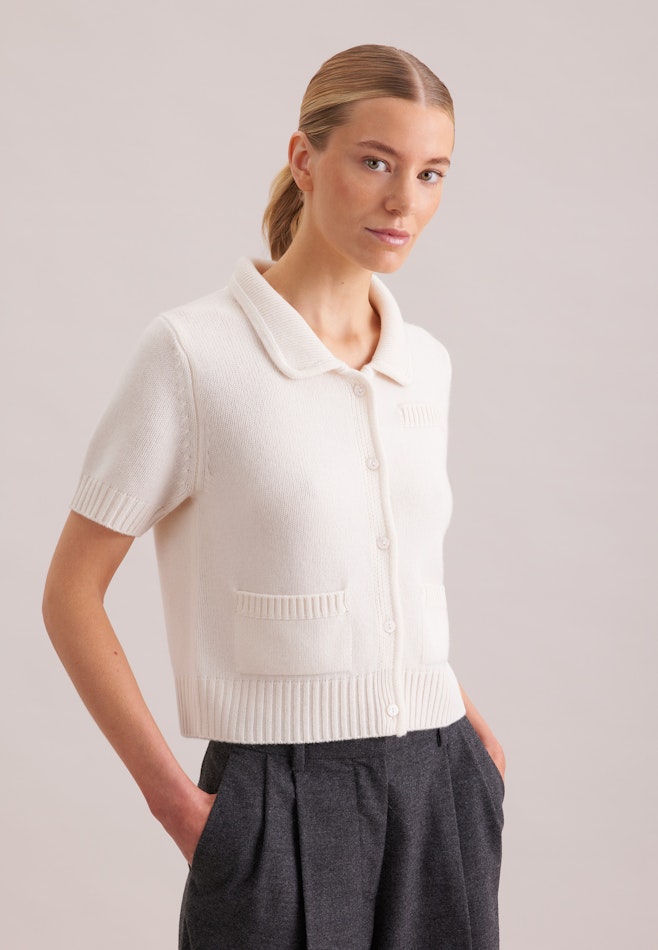 Cardigan aus Kaschmir und Wolle in Ecru | Seidensticker Onlineshop