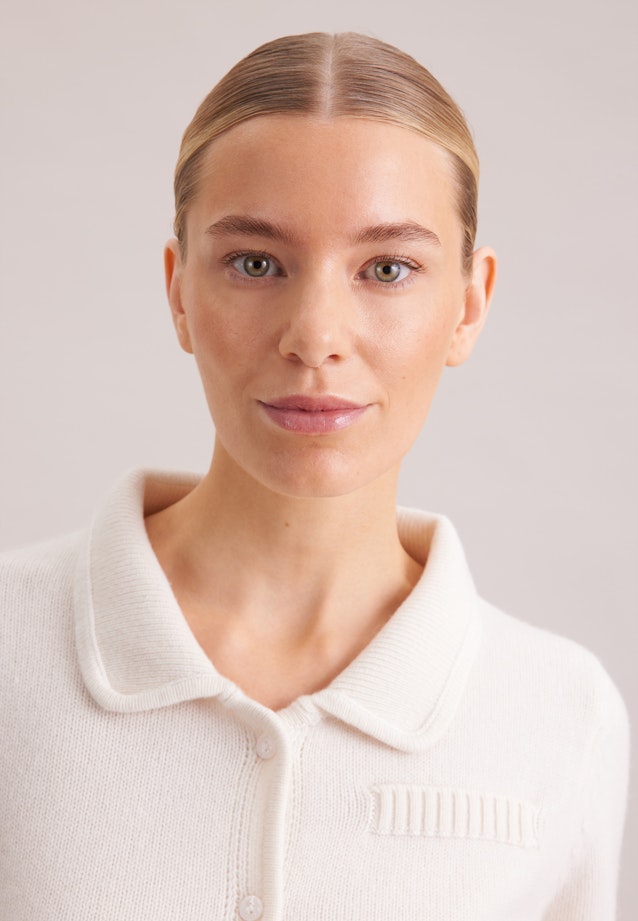 Cardigan aus Kaschmir und Wolle in Ecru |  Seidensticker Onlineshop