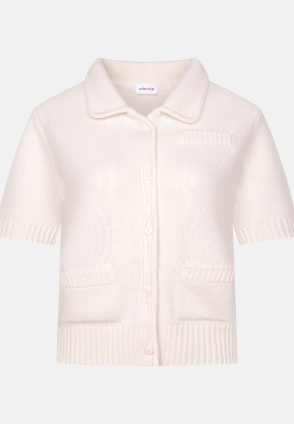 Cardigan aus Kaschmir und Wolle in Ecru |  Seidensticker Onlineshop