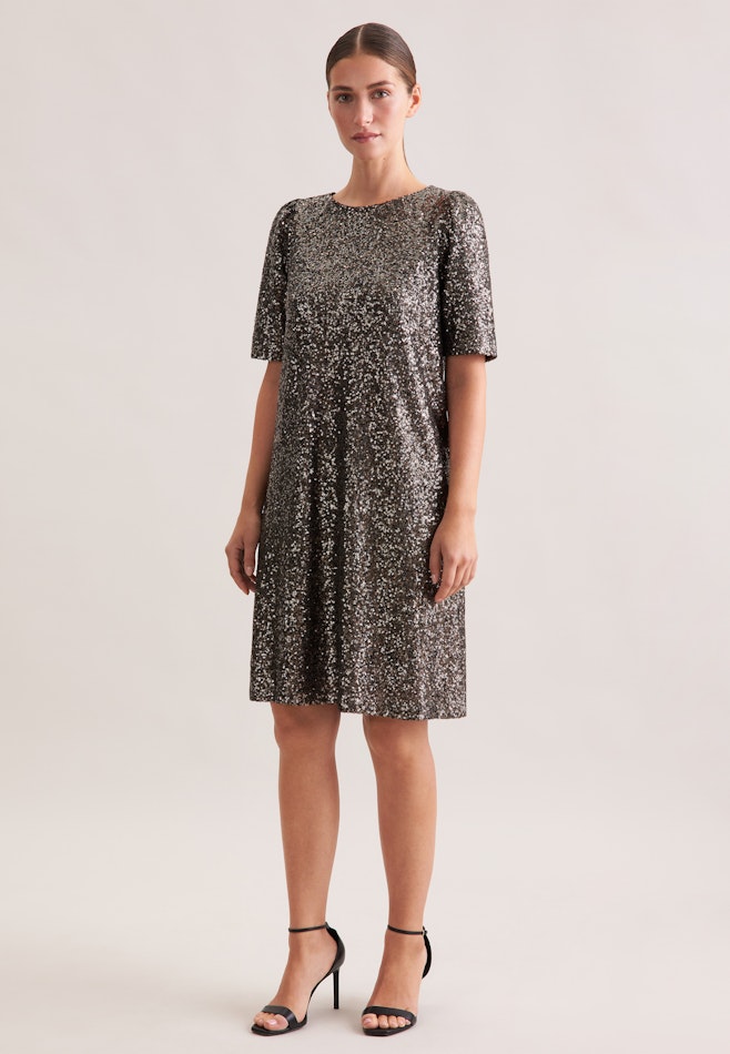 Pailletten Halbarmkleid in A- Linie in Grün | Seidensticker Onlineshop