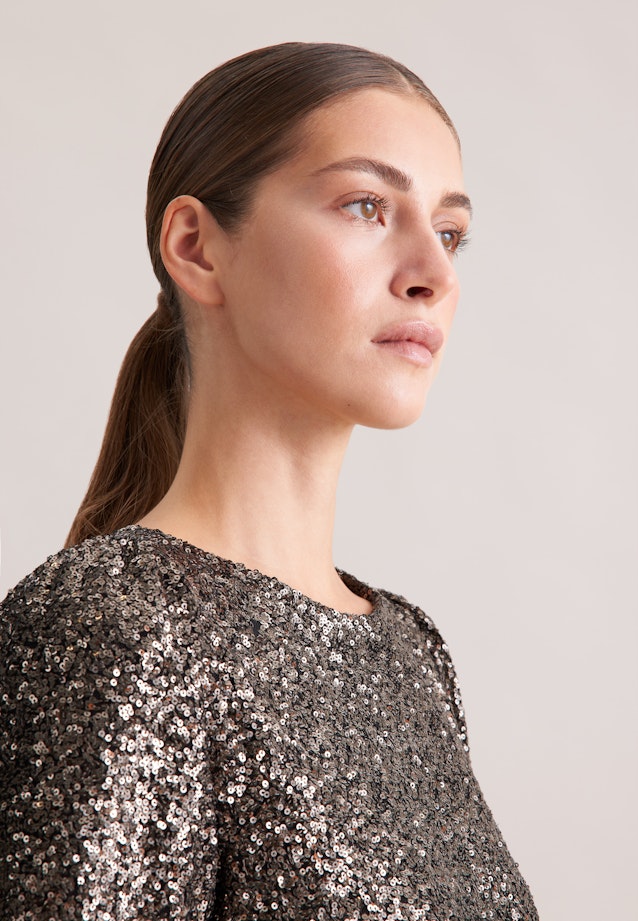 Pailletten Halbarmkleid in A- Linie in Grün |  Seidensticker Onlineshop