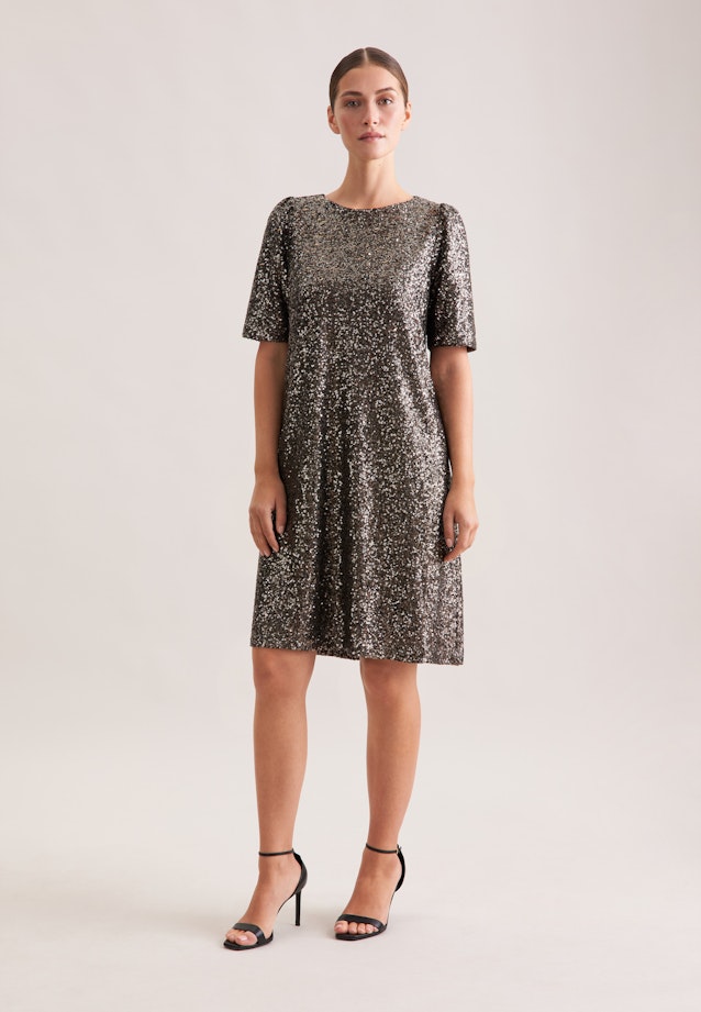 Pailletten Halbarmkleid in A- Linie in Grün |  Seidensticker Onlineshop