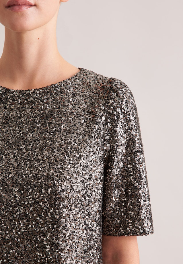 Pailletten Halbarmkleid in A- Linie in Gold |  Seidensticker Onlineshop