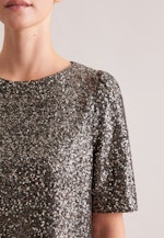 Pailletten Halbarmkleid in A- Linie in Gold |  Seidensticker Onlineshop