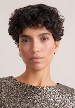 Oversized Shirtbluse aus Paillette in Grün |  Seidensticker Onlineshop