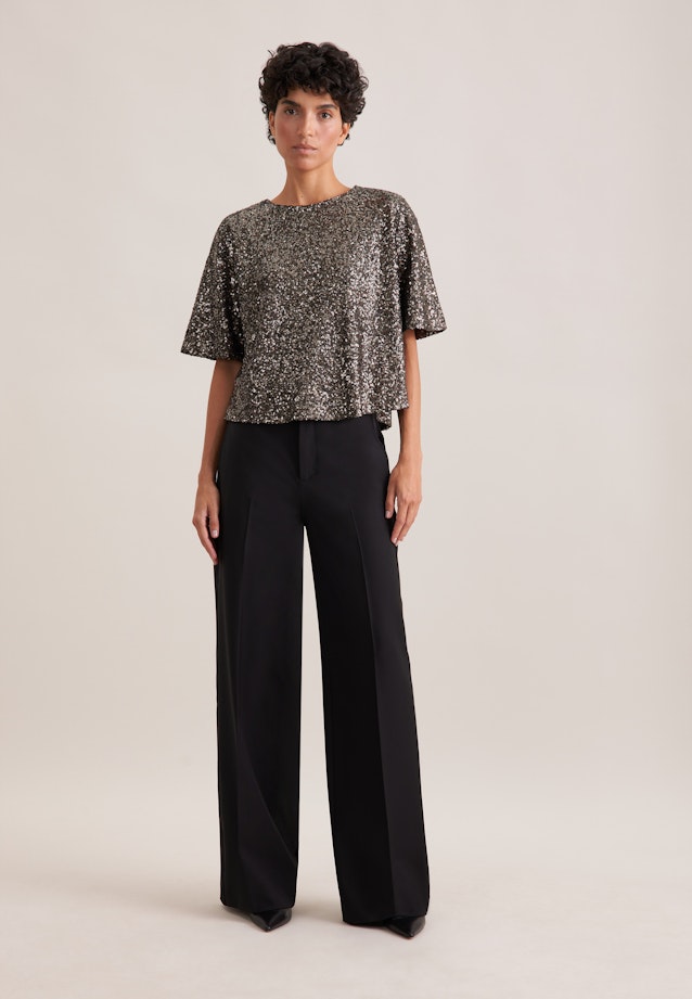 Oversized Shirtbluse aus Paillette in Grün |  Seidensticker Onlineshop