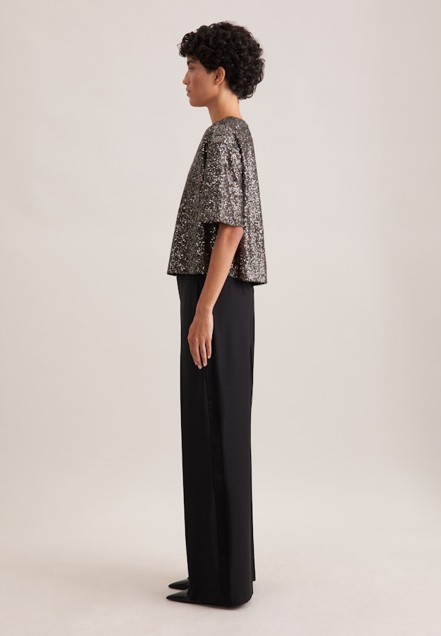 Oversized Shirtbluse aus Paillette in Grün |  Seidensticker Onlineshop