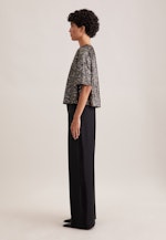 Oversized Shirtbluse aus Paillette in Grün |  Seidensticker Onlineshop