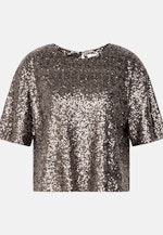 Oversized Shirtbluse aus Paillette in Gold |  Seidensticker Onlineshop