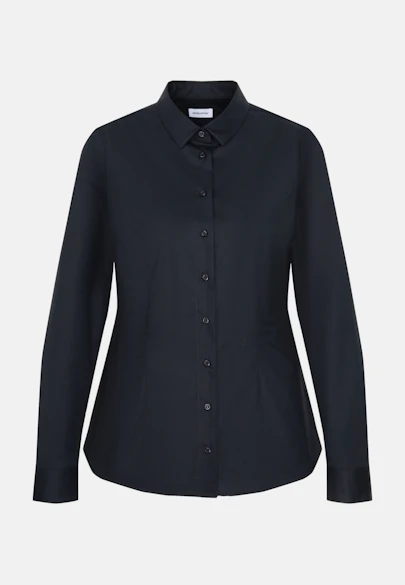 Chemisier chemise Uni in Noir |  Seidensticker Onlineshop