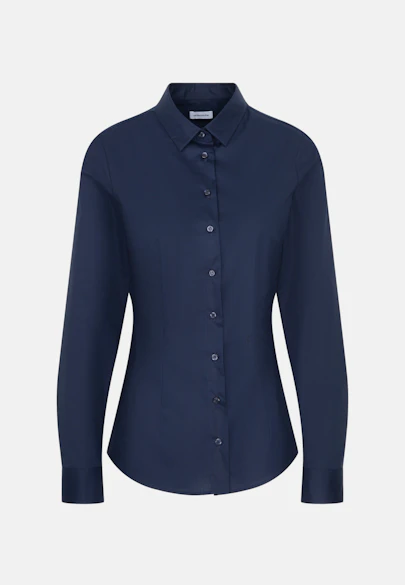 Hemdbluse Uni in Dunkelblau |  Seidensticker Onlineshop