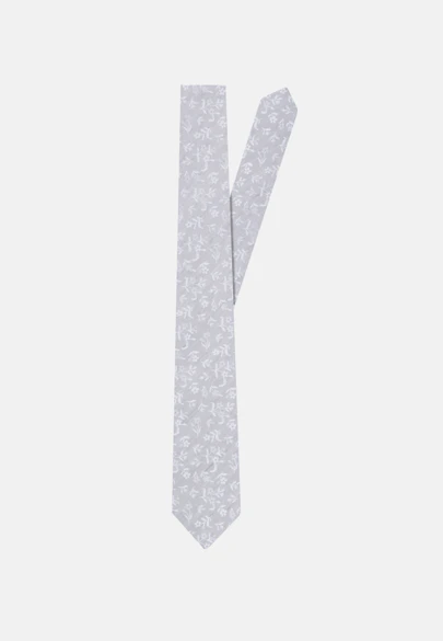 Large (7cm) Tie Small pattern in Grey |  Seidensticker Onlineshop