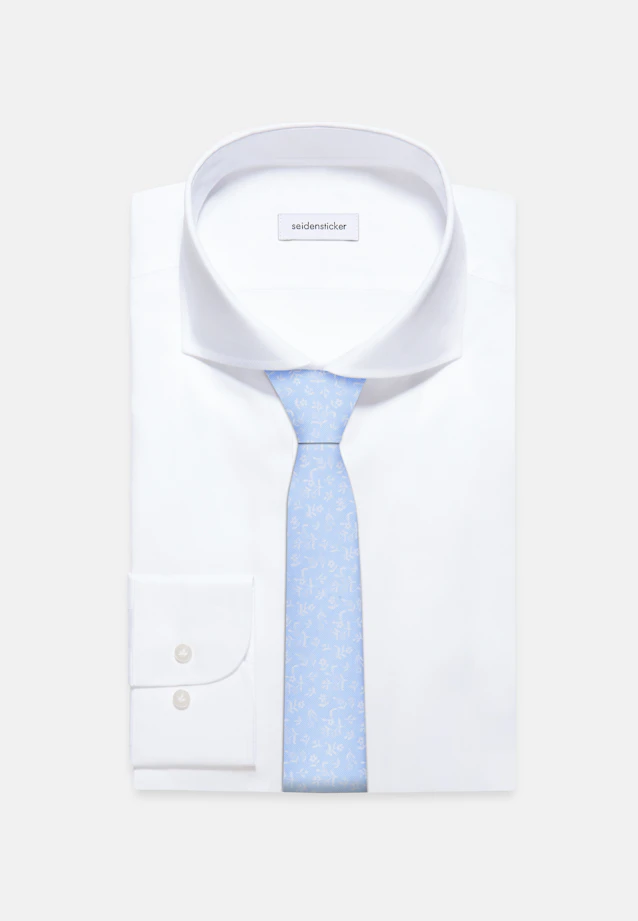 Large (7cm) Tie Small pattern in Medium Blue |  Seidensticker Onlineshop