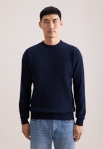 Regular Pullover Uni in Dunkelblau |  Seidensticker Onlineshop