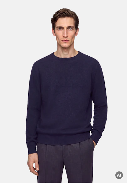 Regular Pullover Uni in Dunkelblau |  Seidensticker Onlineshop