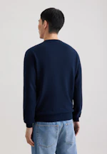 Regular Pull-over Uni in Bleu Foncé |  Seidensticker Onlineshop