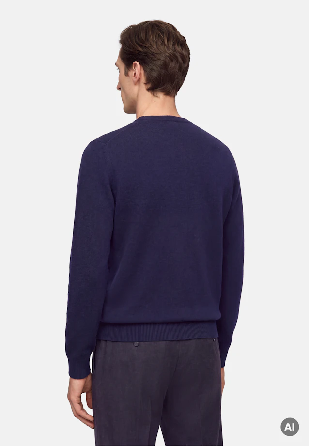 Regular Pullover Uni in Dunkelblau |  Seidensticker Onlineshop