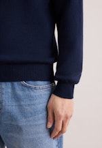 Regular Pullover Uni in Dunkelblau |  Seidensticker Onlineshop