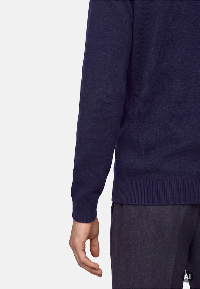 Regular Pullover Uni in Dunkelblau |  Seidensticker Onlineshop