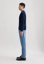 Regular Pull-over Uni in Bleu Foncé |  Seidensticker Onlineshop