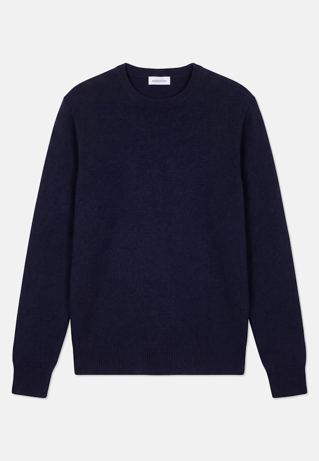 Regular Pullover Uni in Dunkelblau | Seidensticker Onlineshop