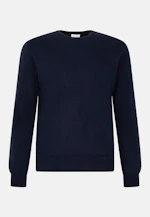 Regular Pull-over Uni in Bleu Foncé |  Seidensticker Onlineshop