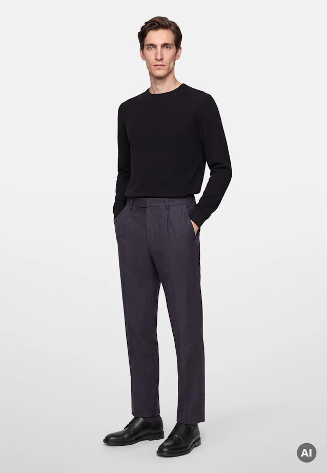 Regular Pullover Uni in Schwarz |  Seidensticker Onlineshop