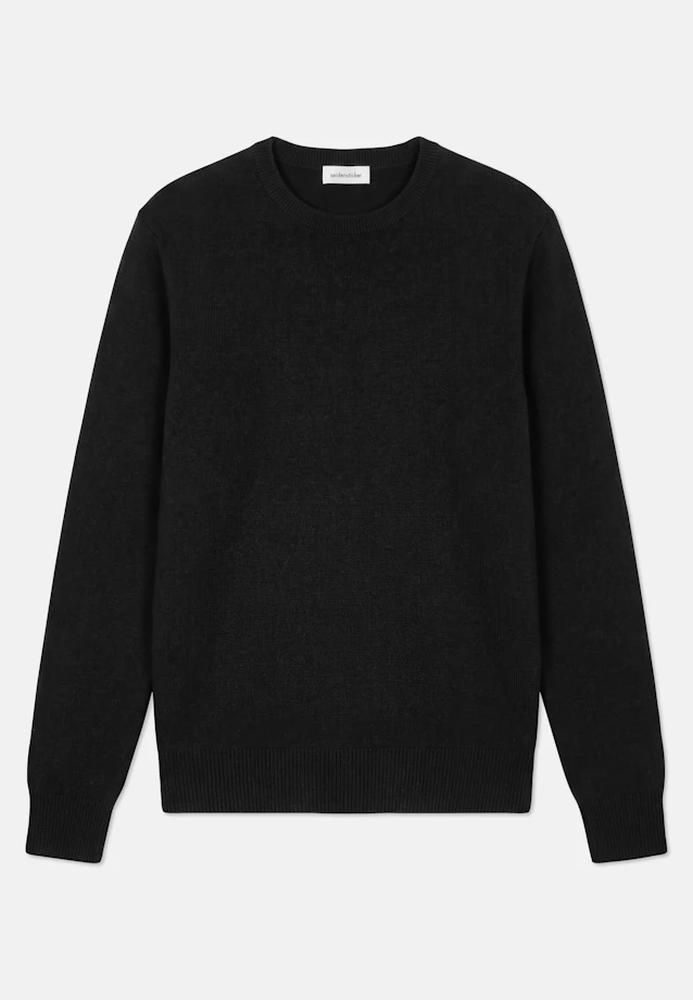 Regular Pullover Uni in Schwarz |  Seidensticker Onlineshop