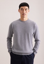Regular Pullover Uni in Grau |  Seidensticker Onlineshop