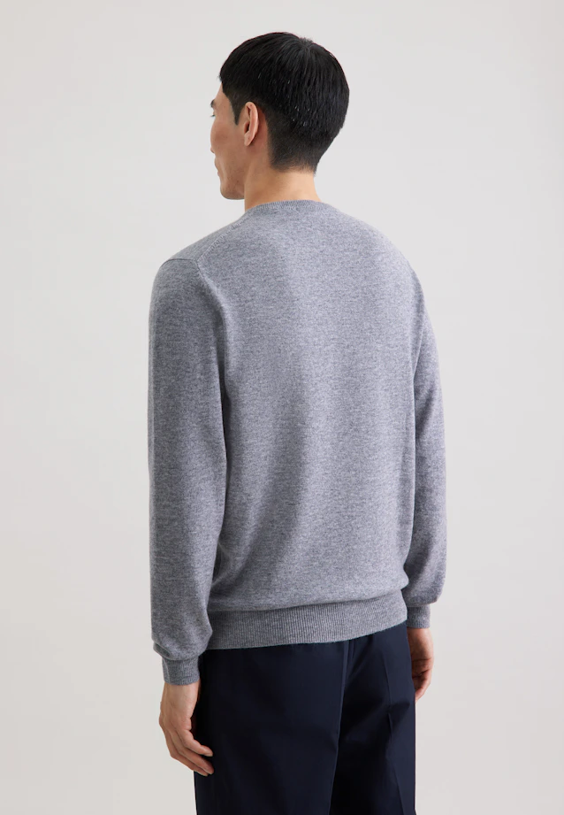 Regular Pullover Uni in Grau |  Seidensticker Onlineshop