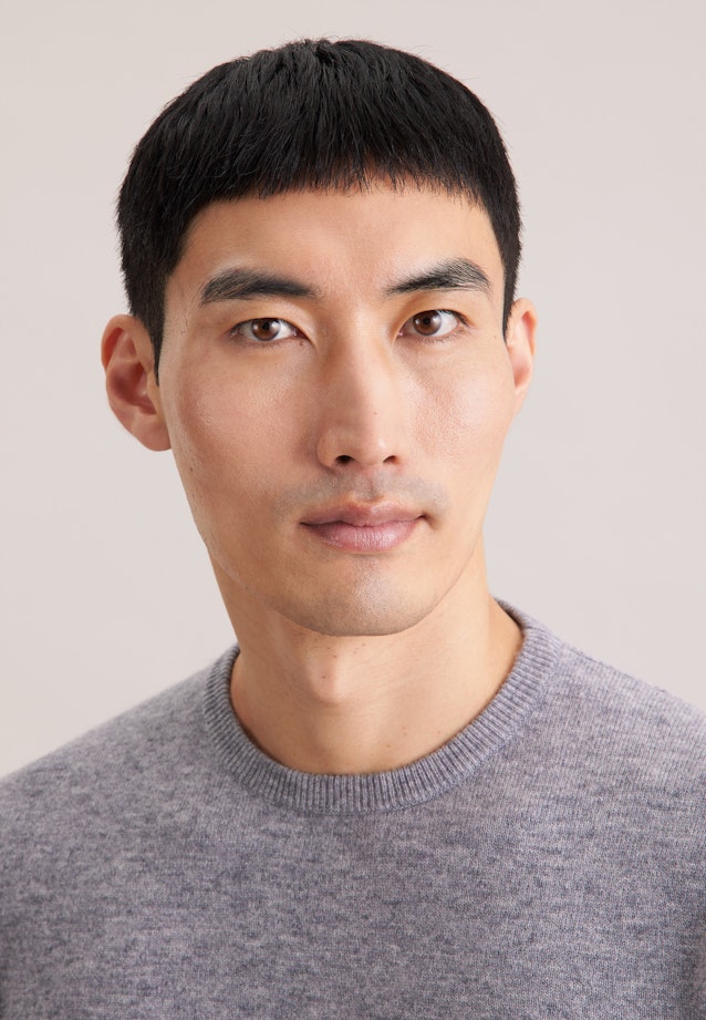 Regular Pullover Uni in Grau |  Seidensticker Onlineshop