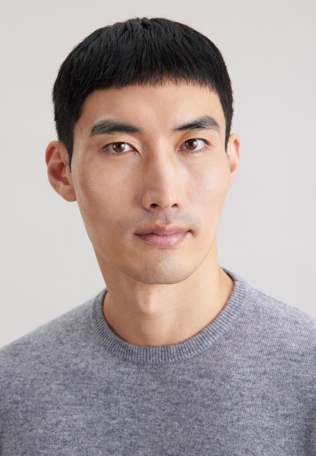 Regular Pullover Uni in Grau |  Seidensticker Onlineshop