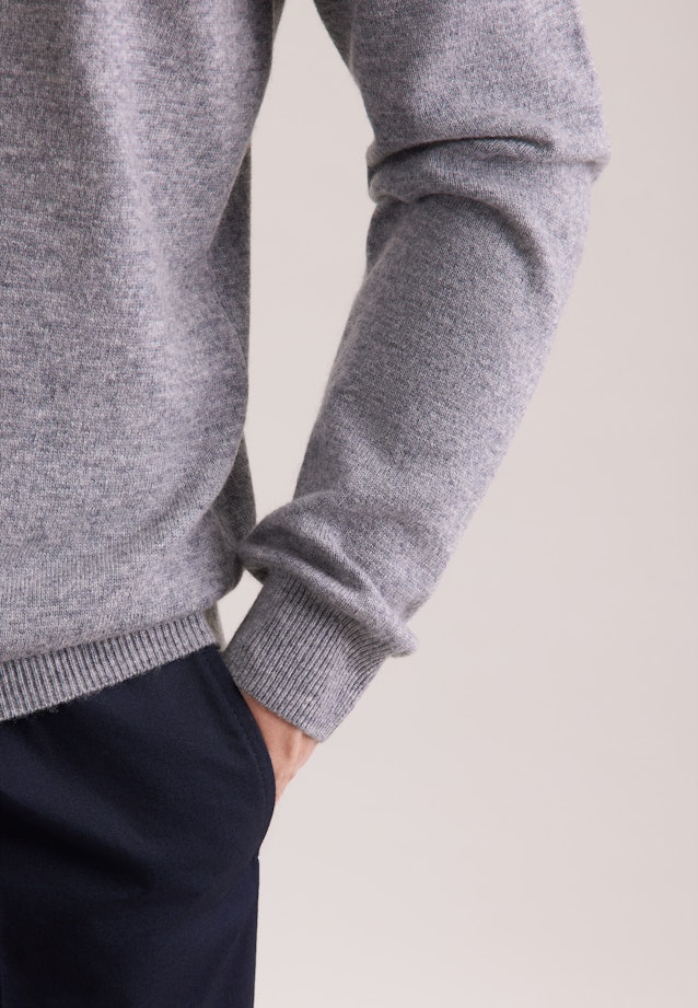 Regular Pullover Uni in Grau |  Seidensticker Onlineshop