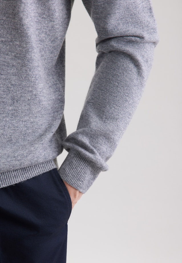 Regular Pull-over Uni in Gris |  Seidensticker Onlineshop
